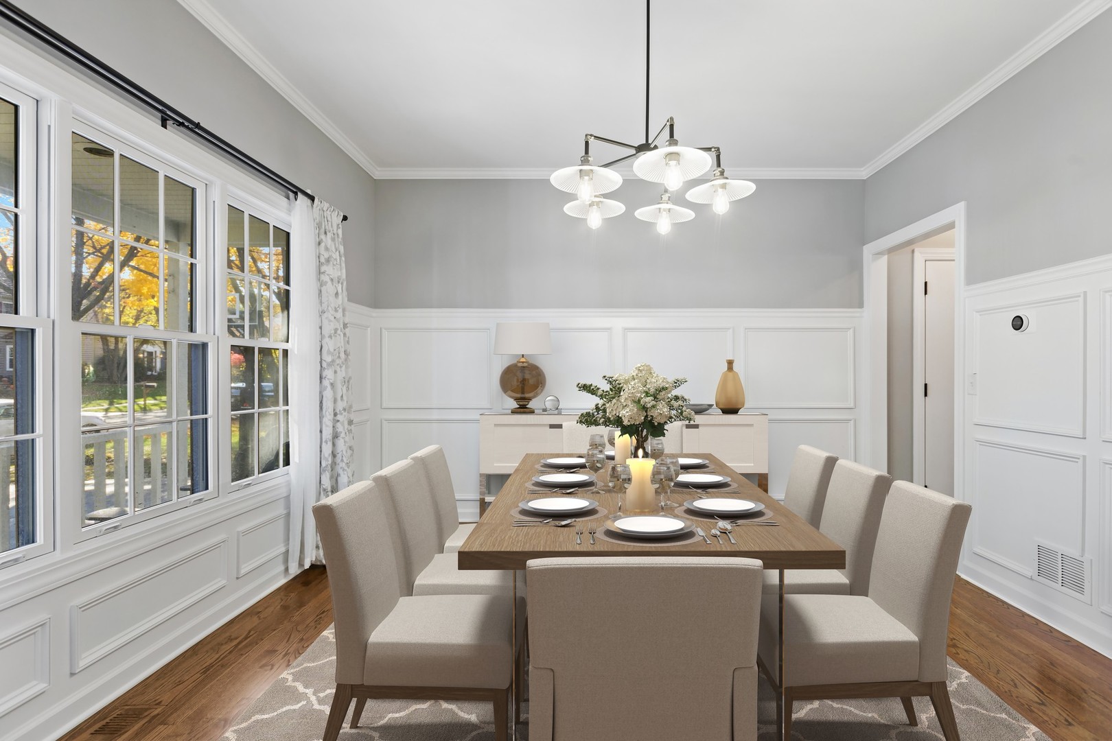 470 Long Hill Road Gurnee, IL 60031 - Photo 5 of 32 a view of a dining room with furniture a chandelier and wooden floor