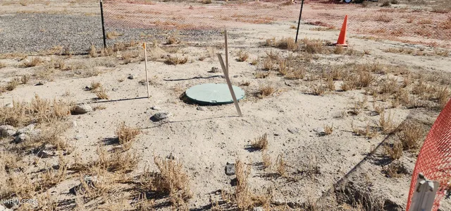 a view of a road with a yard