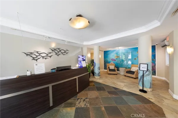 a front view of a building with street