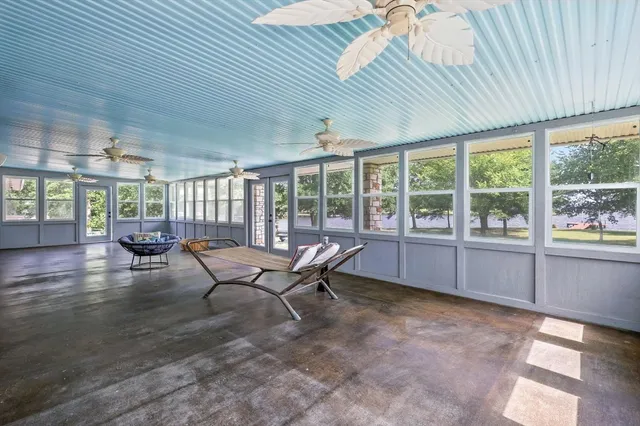 a living room filled with furniture