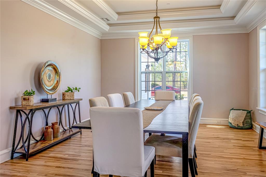 34175 Steeple Chase Way Callahan, FL 32011 - Photo 17 of 66 a dining room with furniture potted plants and wooden floor