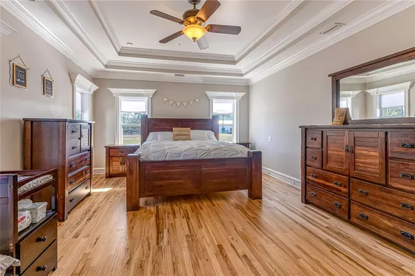 a spacious bathroom with a bathtub and a shower