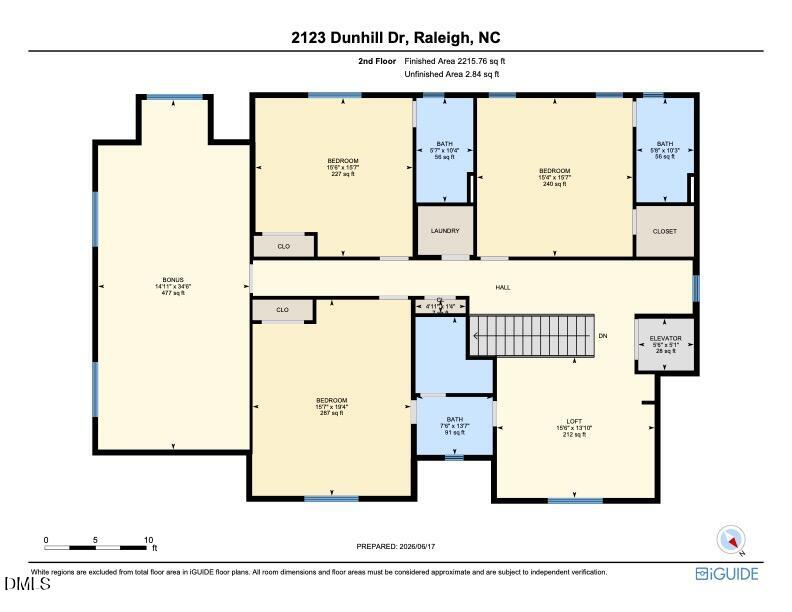 2123 Dunhill Drive Raleigh, NC 27608 - Photo 42 of 43 2123 Dunhill Dr floorplan_imperial_2ndfl