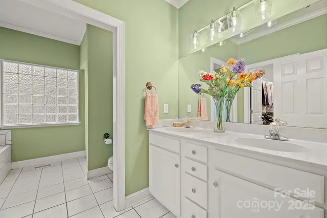 a bathroom with a sink a vanity and a mirror