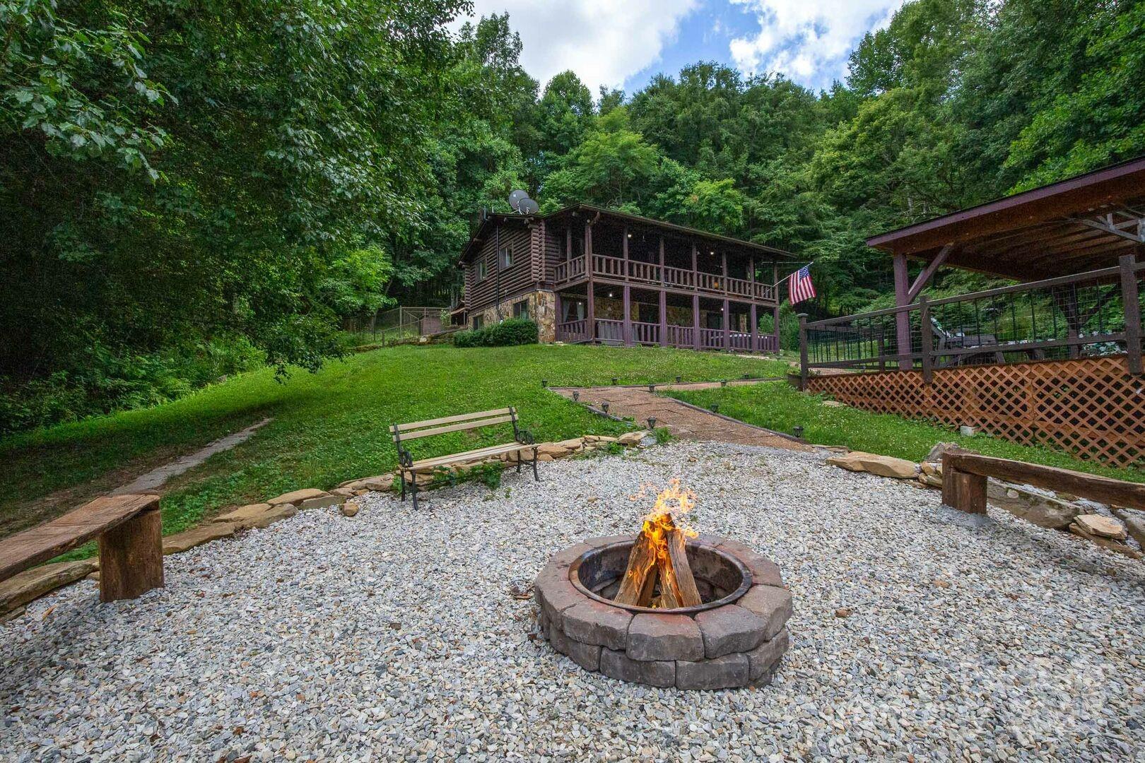 1491 Battle Branch Road Bryson City, NC 28713 - Photo 22 of 34 a front view of a house with garden