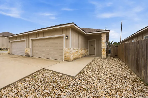a backyard of a house