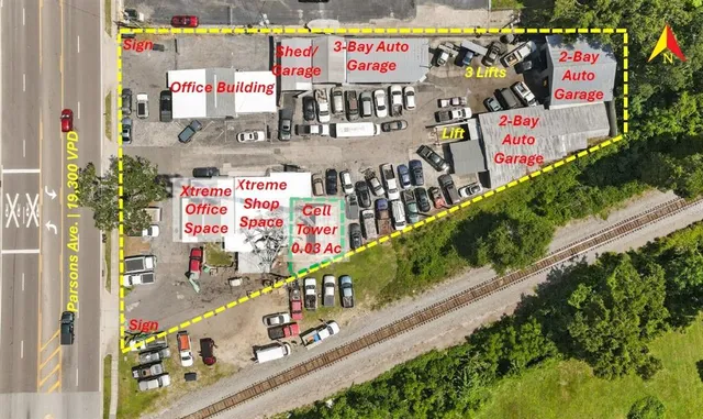 a view of a cars parking space