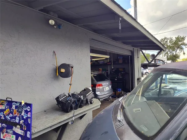 a room with gym equipment