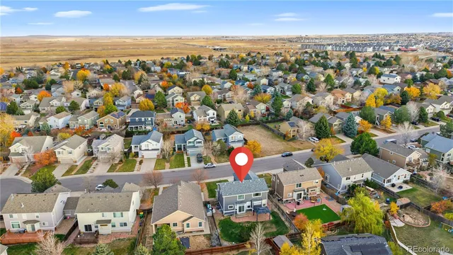 an aerial view of multiple house