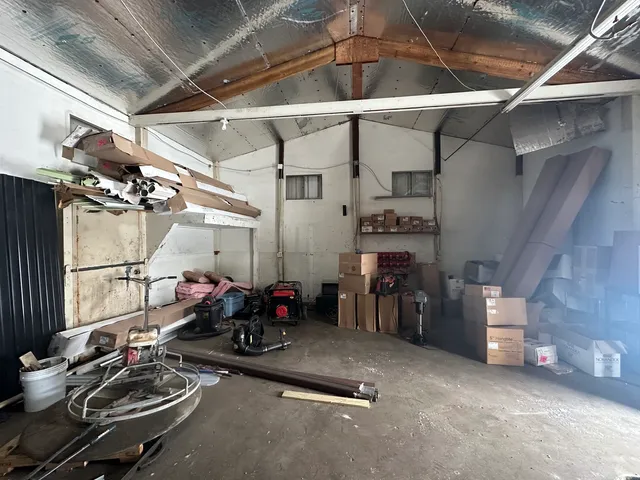 a room with gym equipment