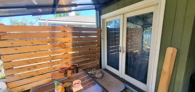 a view of front door