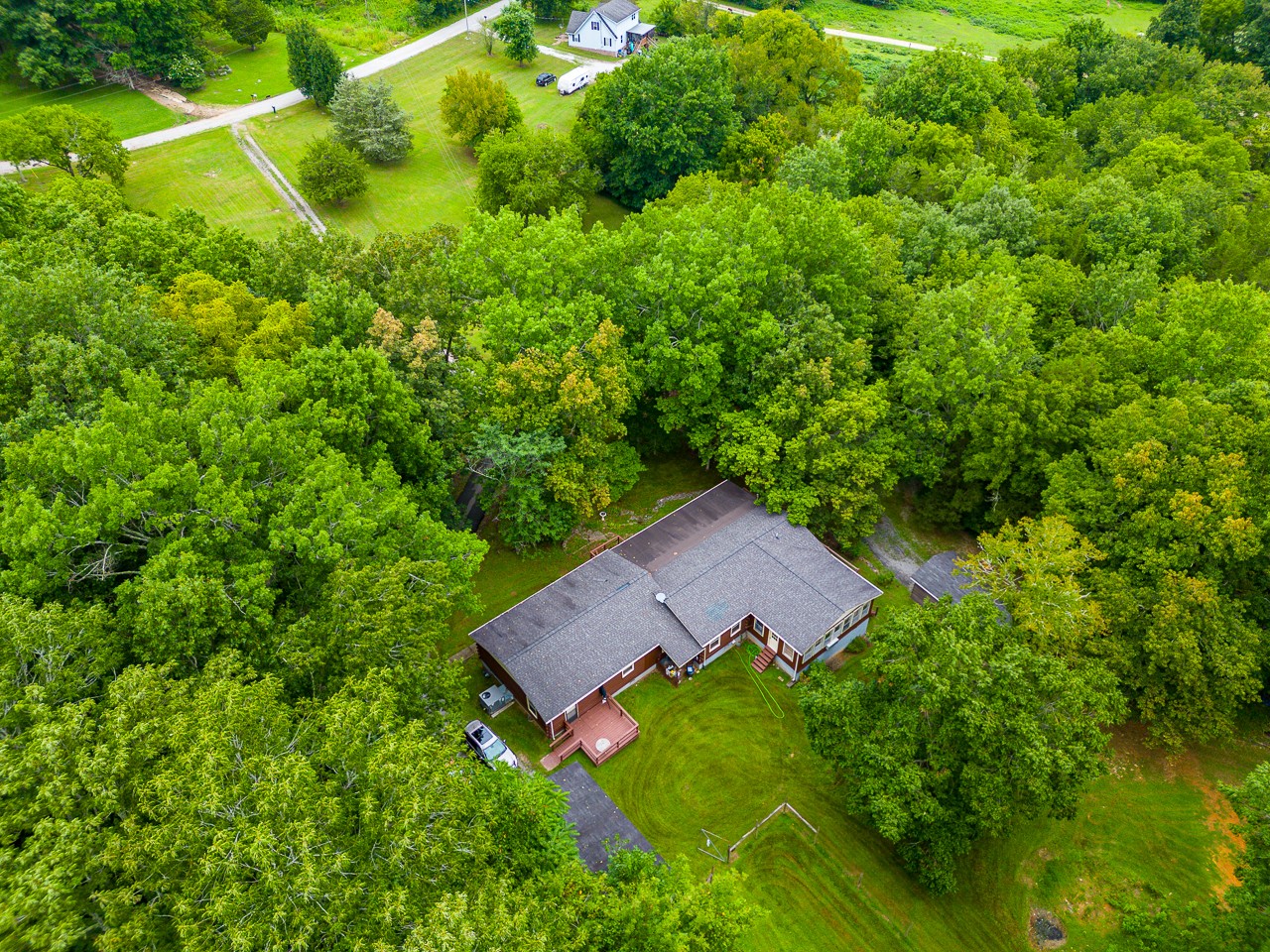 855 Hickory Drive Pulaski, TN 38478 - Photo 51 of 57 an aerial view of a house with yard and outdoor seating