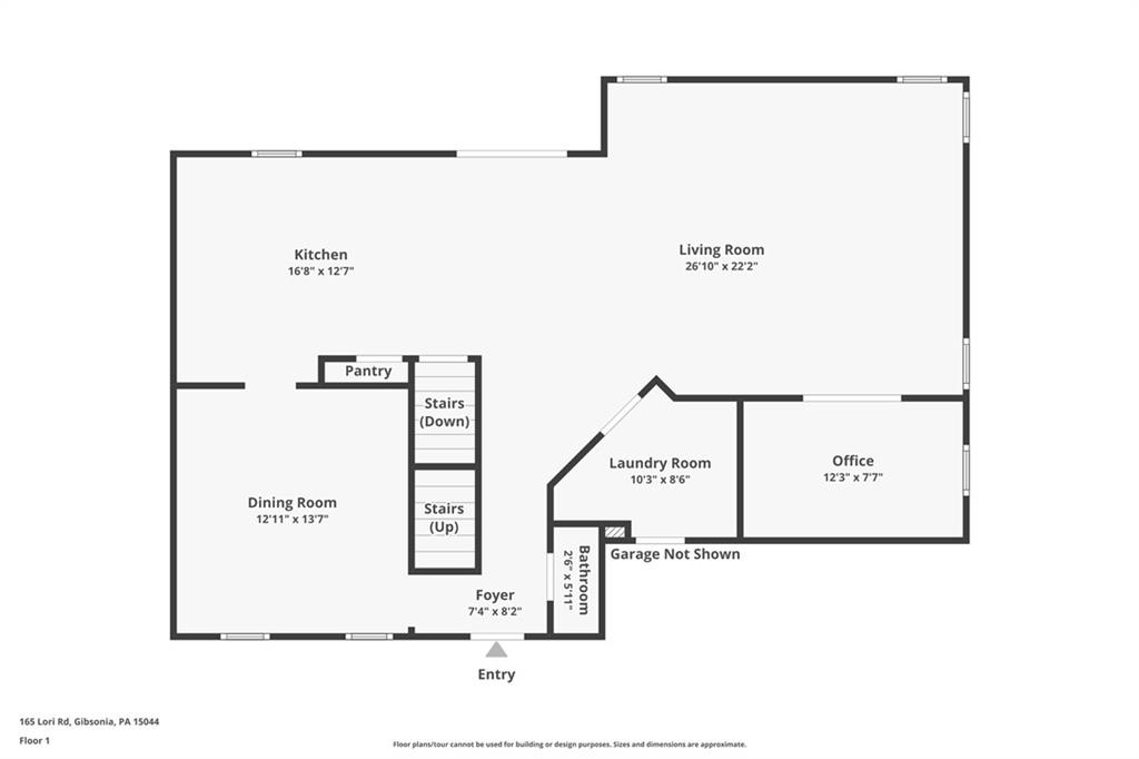 165 Lori Road Gibsonia, PA 15044 - Photo 38 of 40 First Floor Floorplan