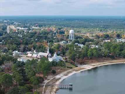 an aerial view of multiple house