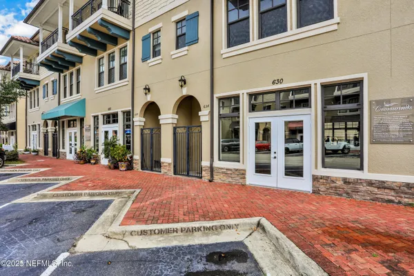a view of a building with many windows