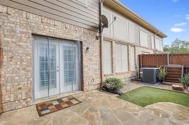 a view of a yard with swimming pool