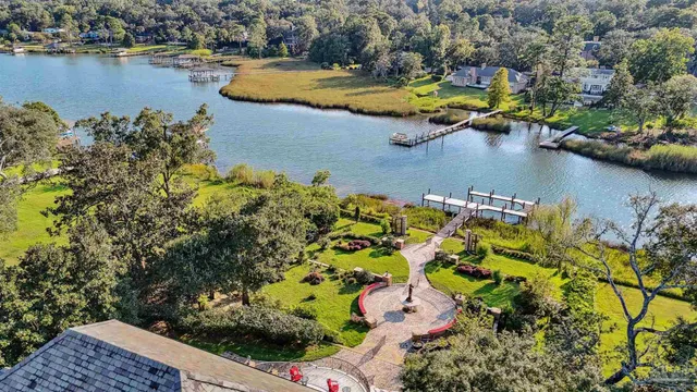 a lake view with a bench