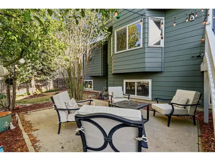 a house view with a seating space