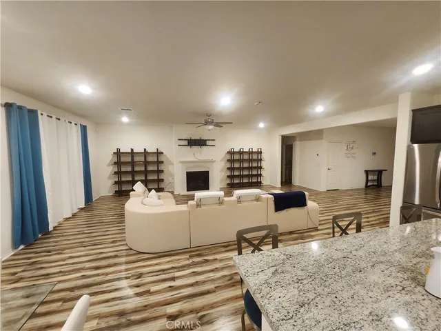 a view of a workspace with furniture