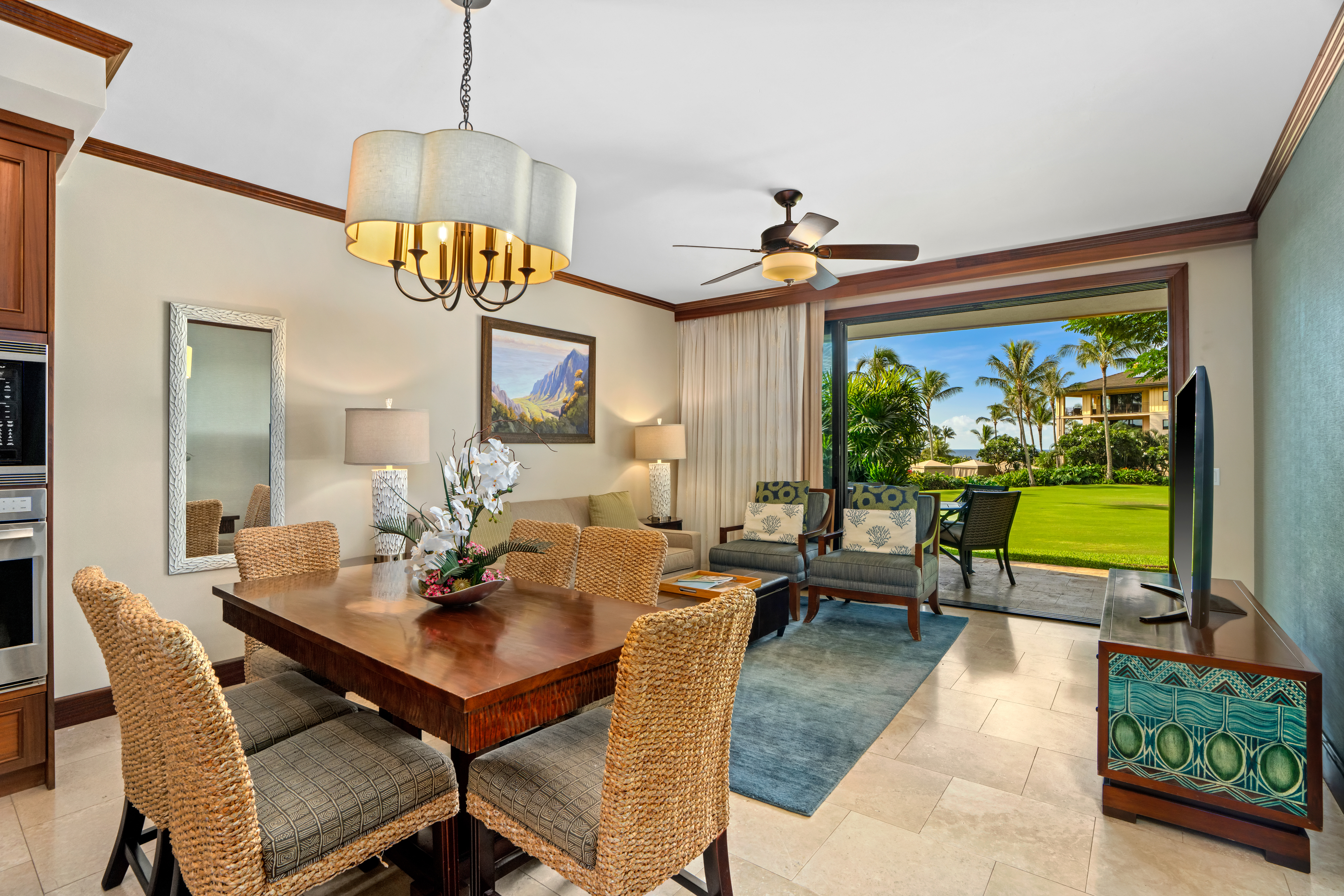 2641 Poipu Road, Unit 1107 Koloa, HI 96756 - Photo 2 of 22 a view of a dining room with furniture window and outside view