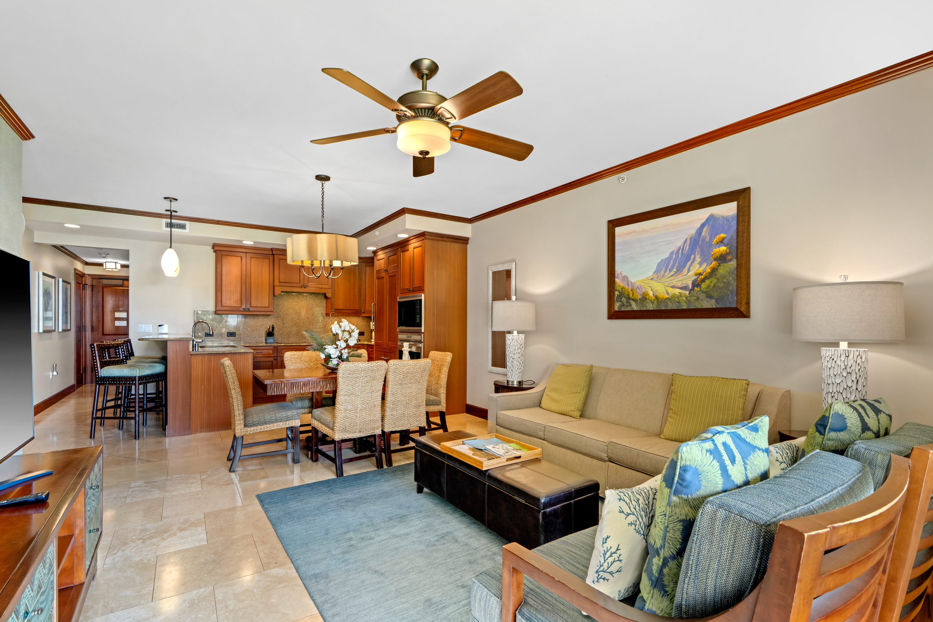 2641 Poipu Road, Unit 1107 Koloa, HI 96756 - Photo 5 of 22 a living room with furniture and a large window