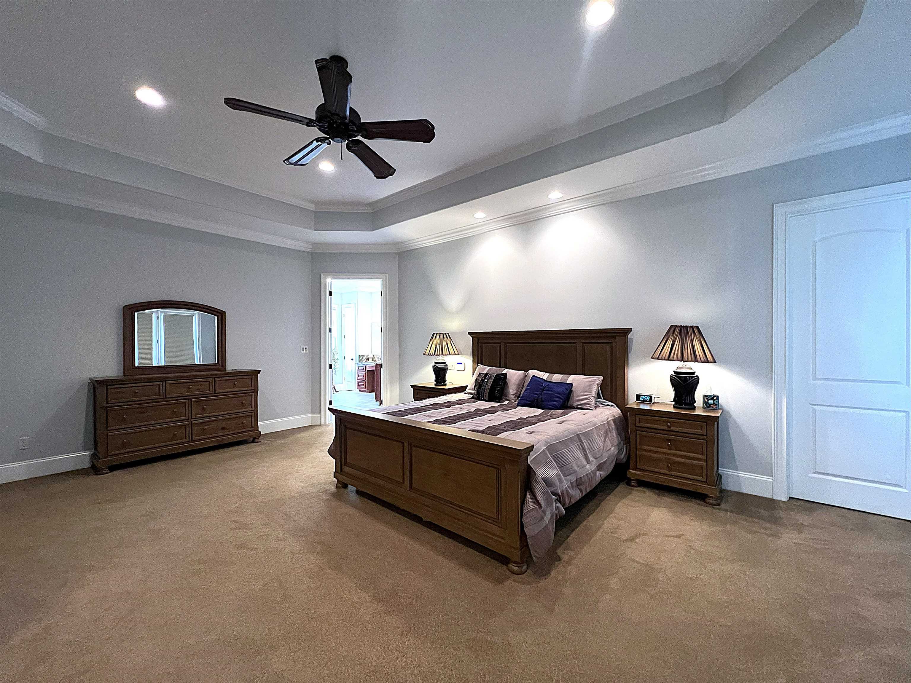 9125 Highway 196 Collierville, TN 38017 - Photo 15 of 40 a spacious bedroom with a bed and a ceiling fan