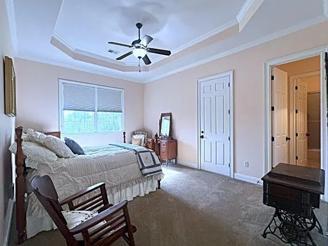 a bedroom with furniture and window
