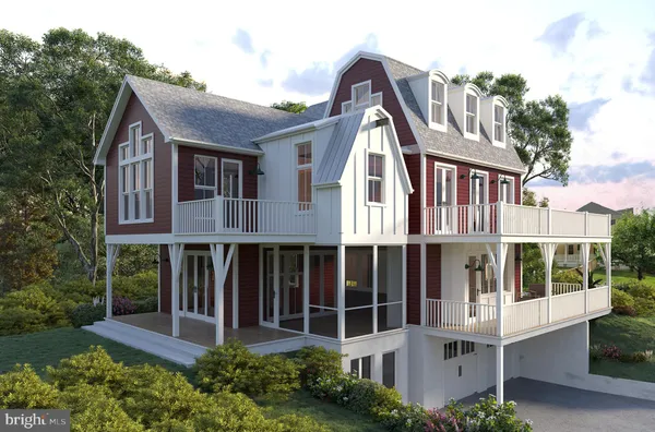 a front view of a house with porch