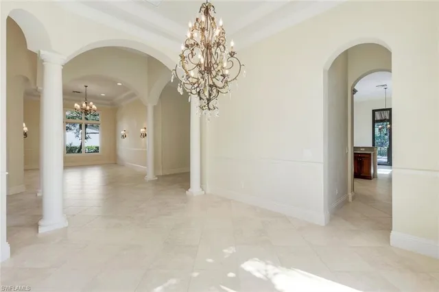 a view of livingroom form hallway