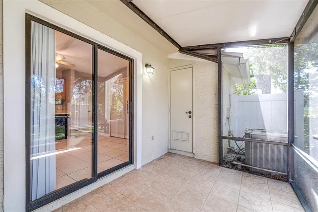 a view of an entryway with a glass door