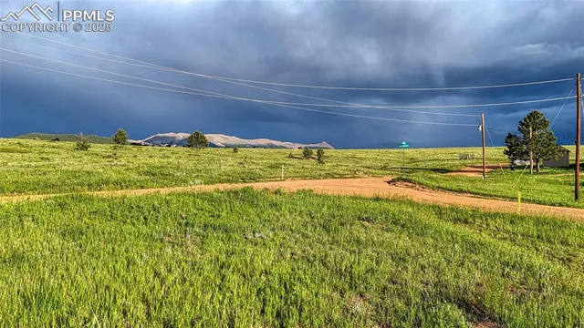 a view of a lake with a big yard