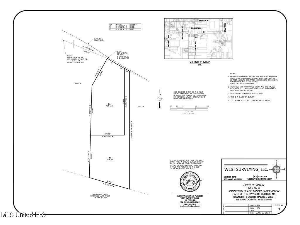 Lot 5 Bright Road Hernando, MS 38632 - Photo 1 of 5 Farmer Survey Lot 5B
