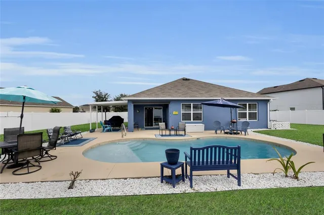 a house view with a garden space