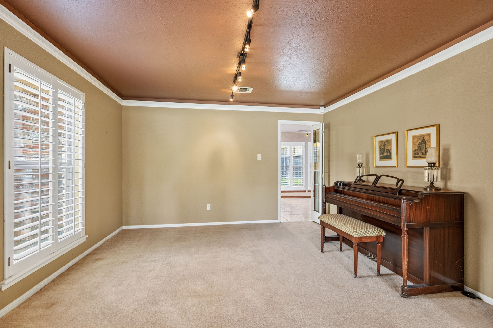 3414 Flaming Candle Drive Spring, TX 77388 - Photo 23 of 50 DINING ROOM - The dining room is located right off the kitchen. There is a folding door with windows which can separate kitchen from dining room.