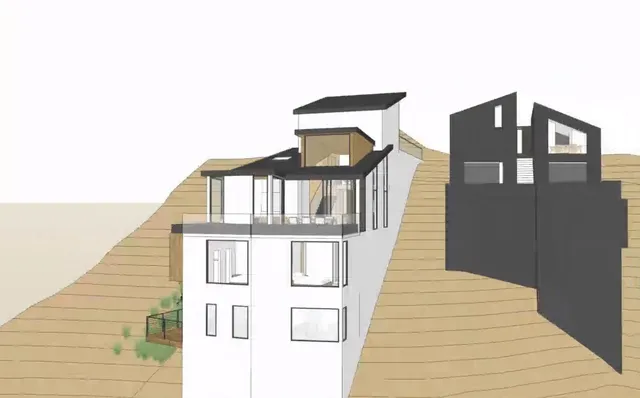 a front view of a house