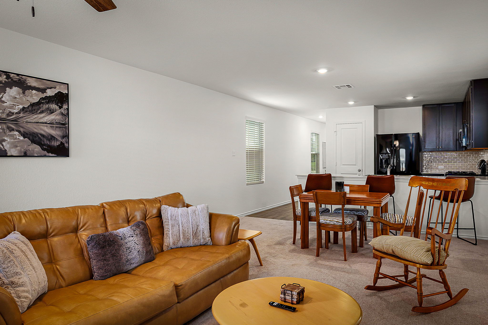 175 Amber Glen Maxwell, TX 78656 - Photo 15 of 27 a living room with furniture kitchen view and a table