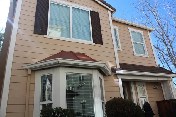 a front view of a house