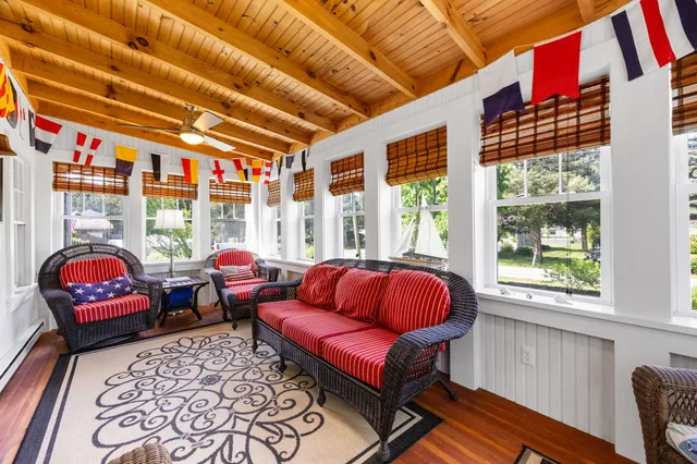 a living room with furniture and a couch