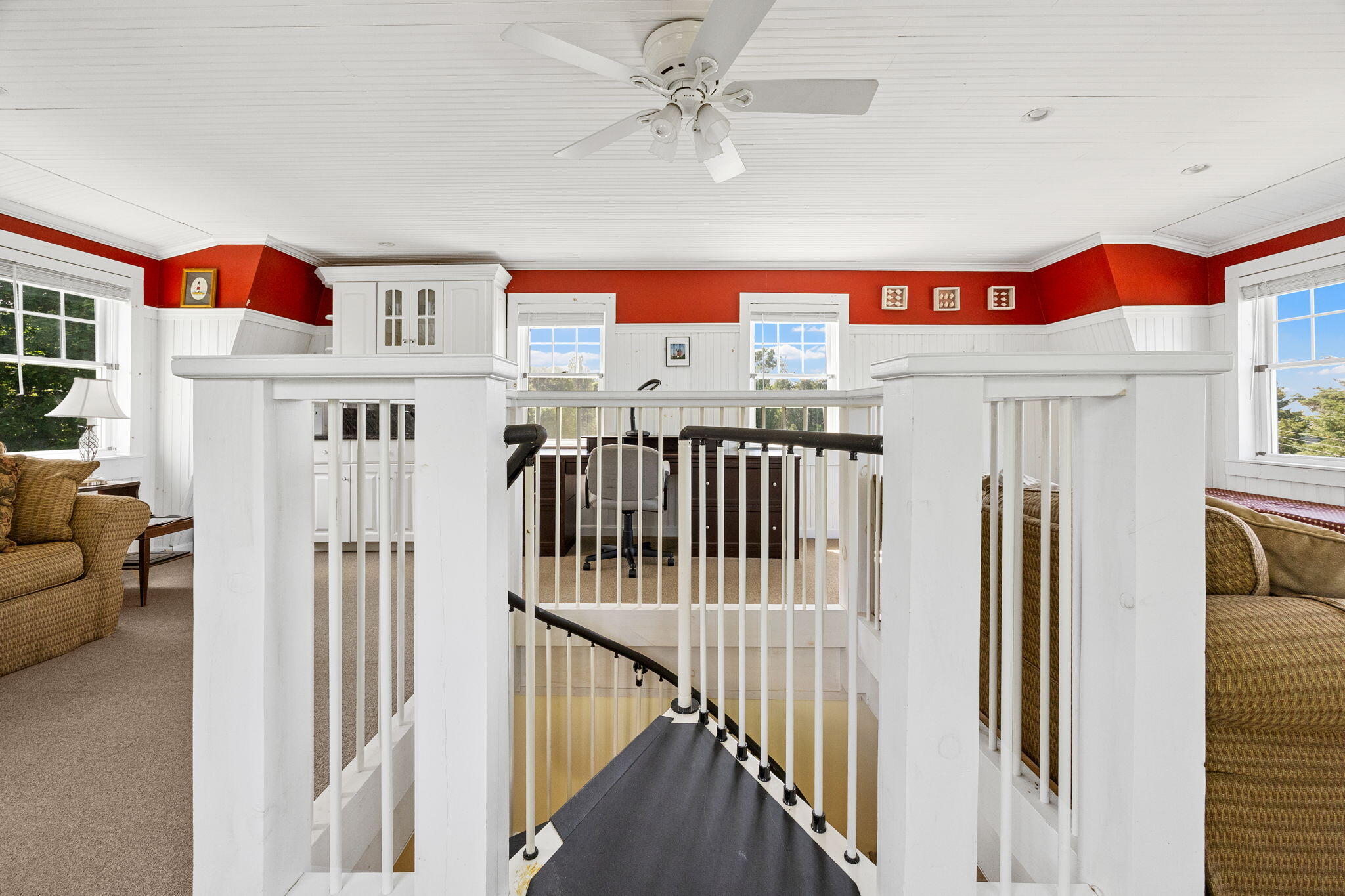 34 Kenwood Road Pocasset, MA 02559 - Photo 53 of 95 a view of a livingroom with a staircase