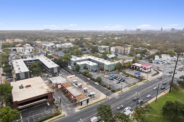 an aerial view of city