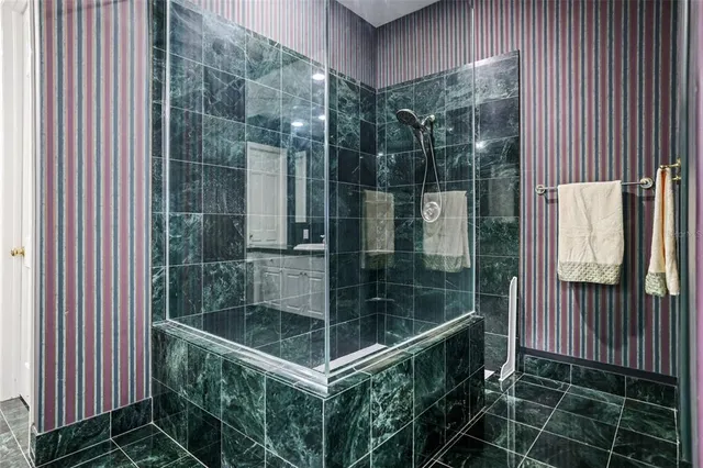 a view of a hallway with entryway