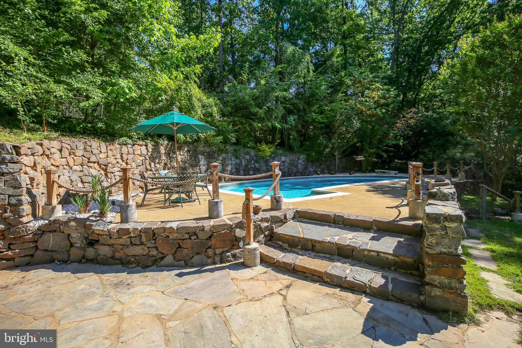 10614 Hunters Valley Road Vienna, VA 22181 - Photo 7 of 37 Custom stone pool deck.
