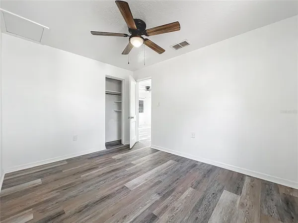 a view of a dining room and furniture