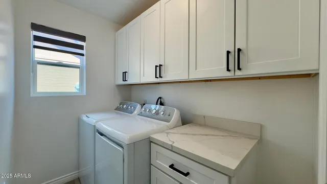 a view of a garage with furniture