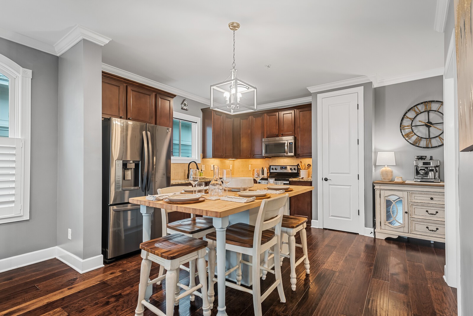6151 Rural Plains Circle, Unit 301 Franklin, TN 37064 - Photo 2 of 17 a view of a dining room with furniture window and wooden floor