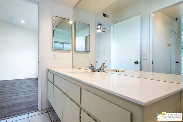 a view of a bathroom with sink