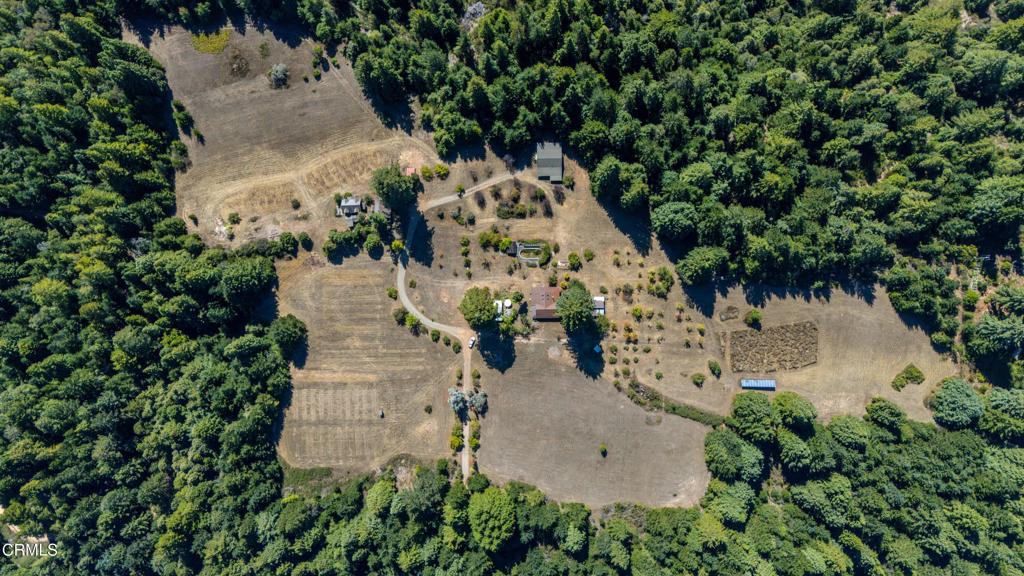 28580 Comptche Ukiah Road Comptche, CA 95427 - Photo 8 of 56 an aerial view of residential house with outdoor space and trees all around