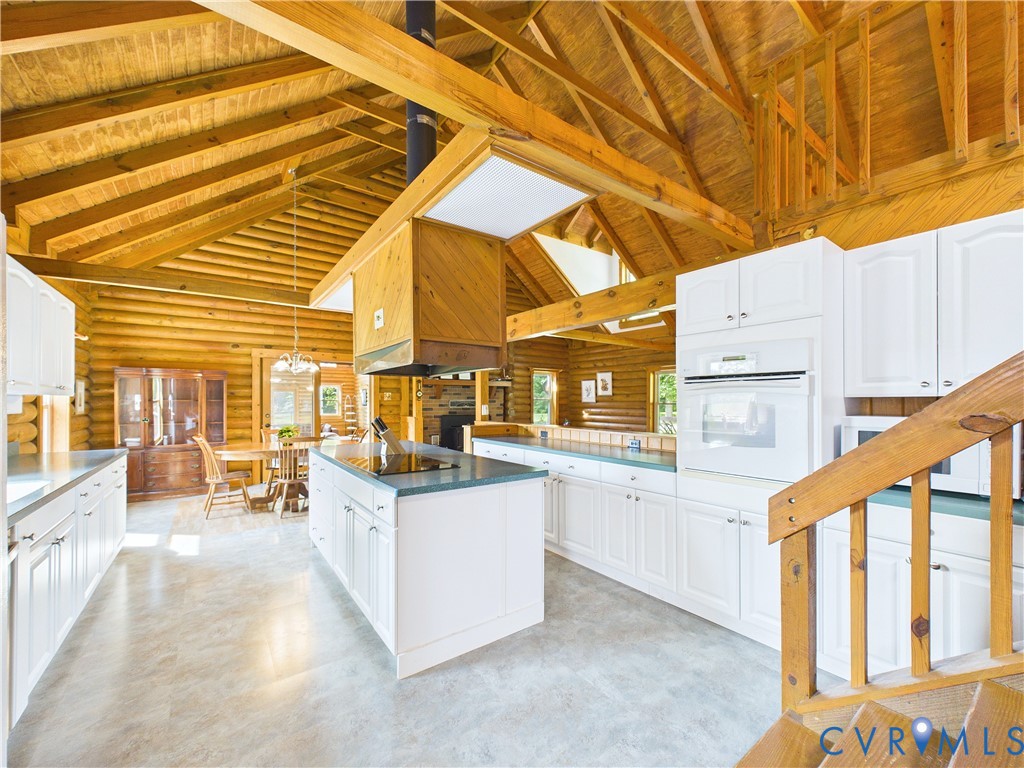 1323 Old Peach Tree Road Green Bay, VA 23942 - Photo 17 of 65 A kitchen island with cooktop