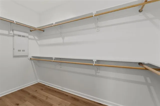 a view of a room with closet