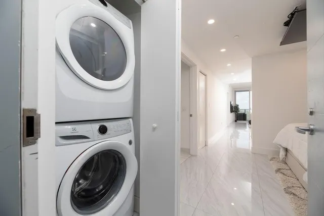 a room with storage and utility room